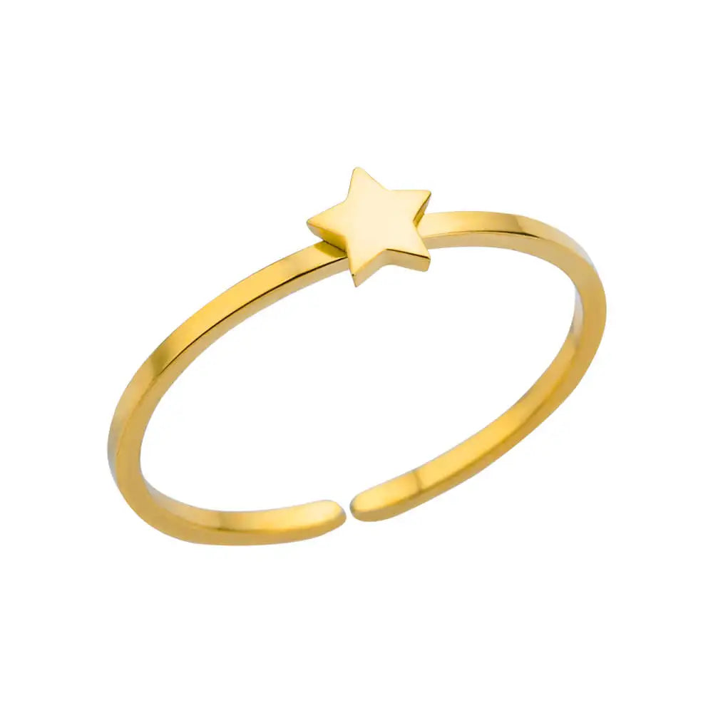 Edelstahl Ringe für Damen – 316L, Verstellbar, Muschel-Design