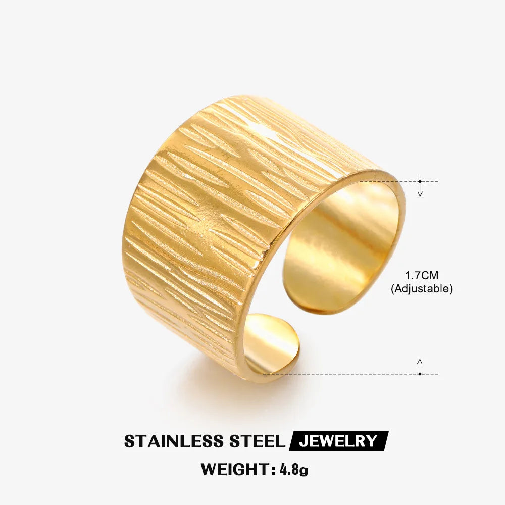 Edelstahl Ringe für Damen – 316L, Verstellbar, Muschel-Design