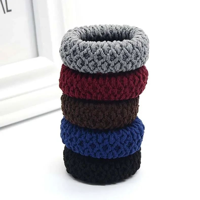 Schwarze Haargummis Set – Gummiband Haarringe für Damen & Herren