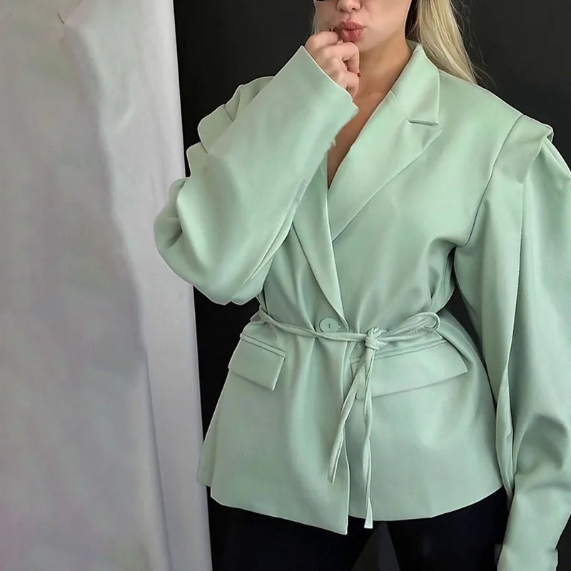 Damen Blazer – Elegant, Tailliert, Schulterpolster, Frühling & Herbst