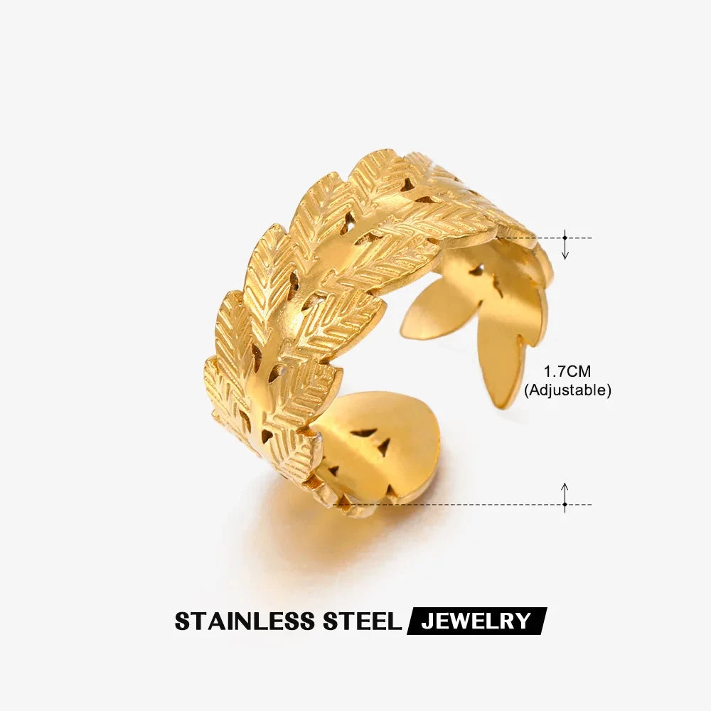 Edelstahl Ringe für Damen – 316L, Verstellbar, Muschel-Design