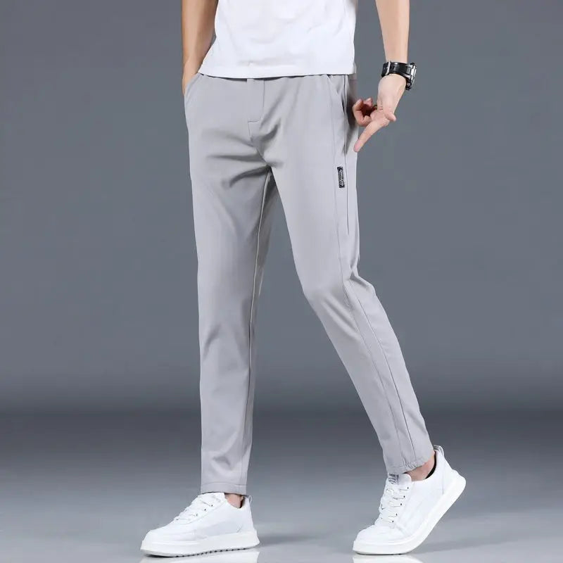 Ice Silk Herren Hose – Sommer, Casual, Atmungsaktiv, Slim Fit