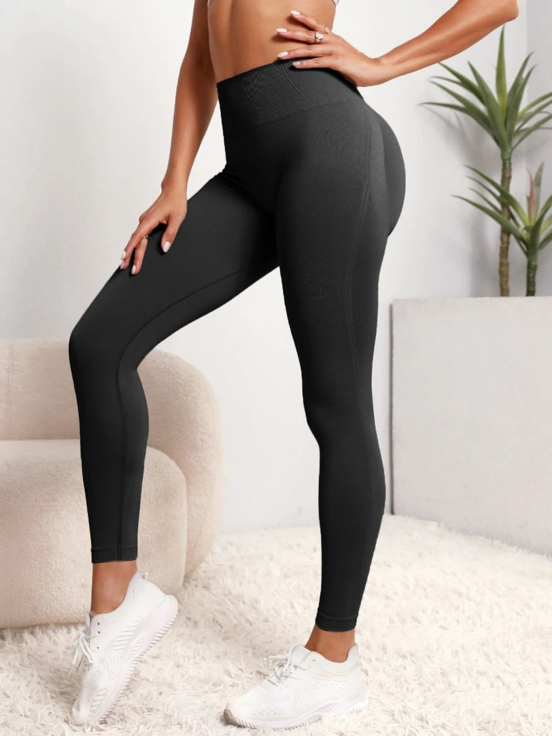 Women High Waist Butt‑Lifting Leggings – Tummy Control Soft Stretch Workout Pants