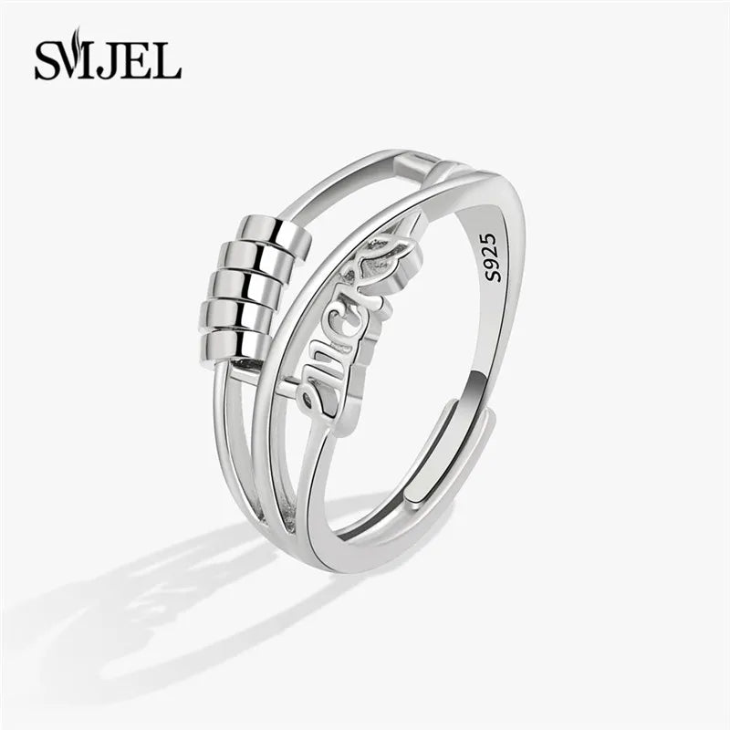 Punk Anti-Stress Spinner Ring – Verstellbar, Perlen, für Paare