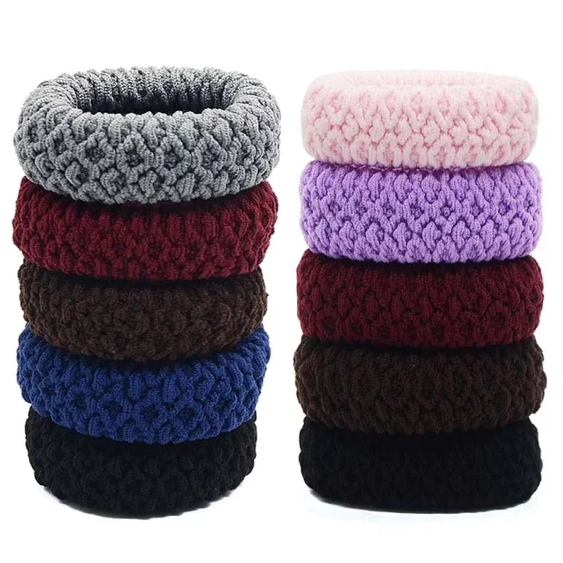Schwarze Haargummis Set – Gummiband Haarringe für Damen & Herren