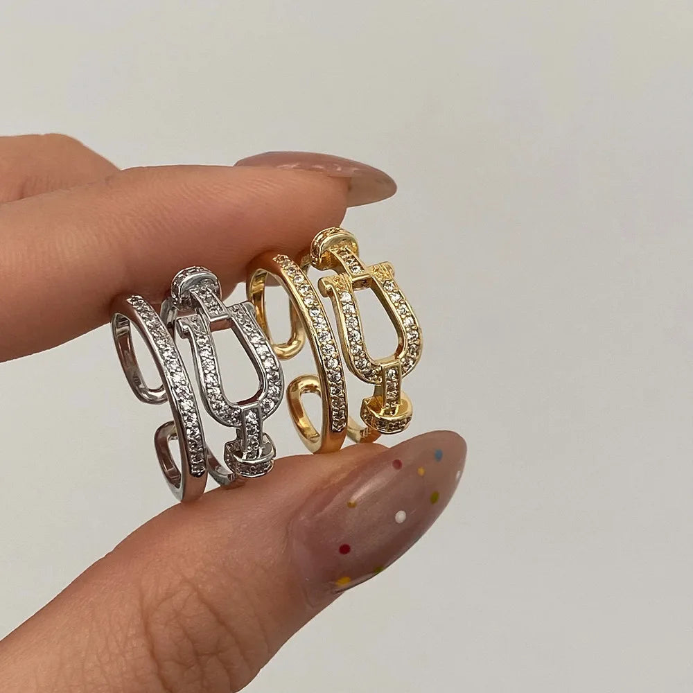 Korean Style Doppelring für Damen – Trendy, Zweischichtig, INS