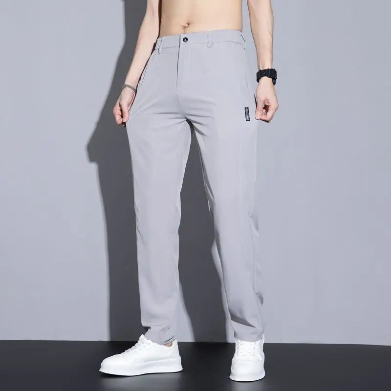 Ice Silk Herren Hose – Sommer, Casual, Atmungsaktiv, Slim Fit
