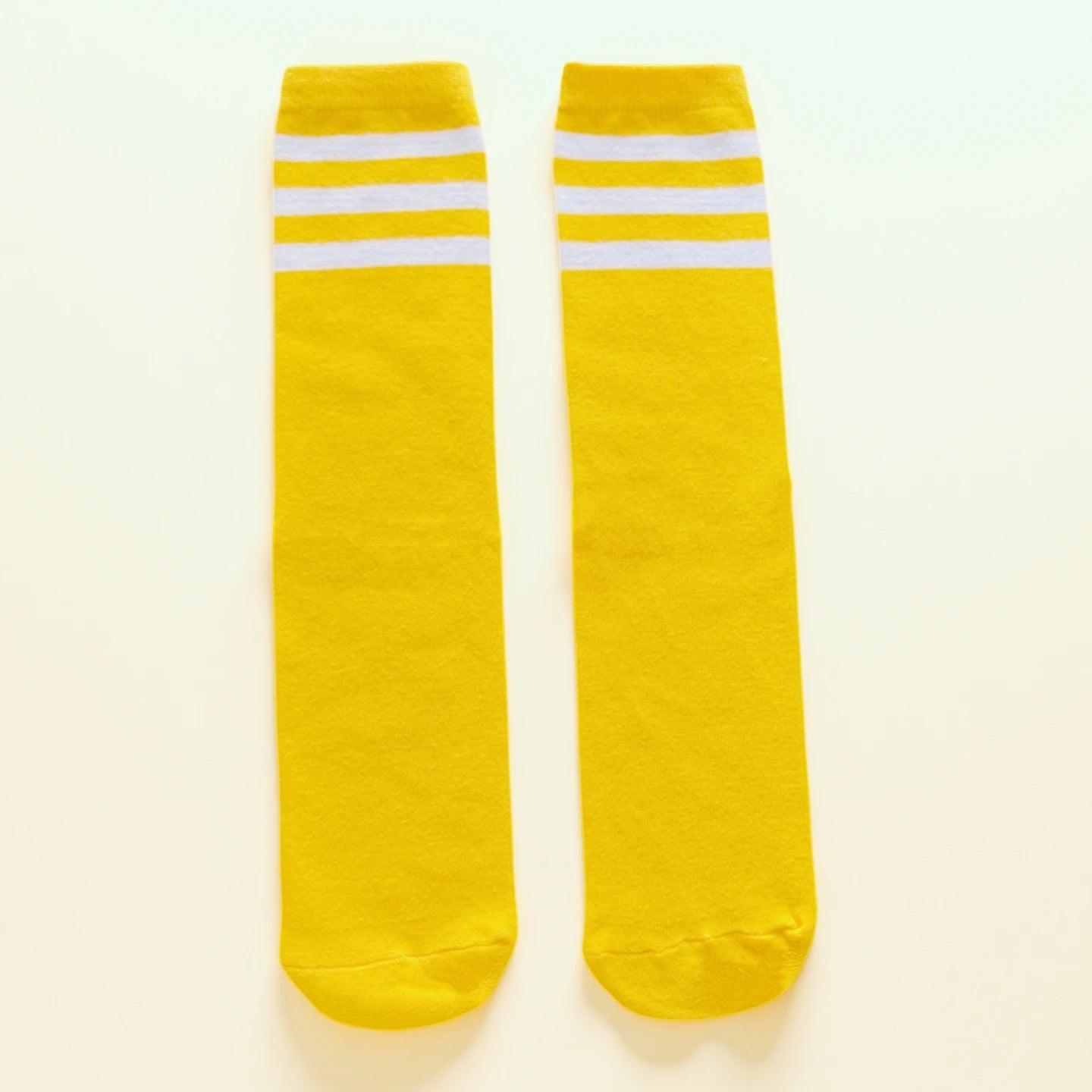 Kids Knee High Socks For Girls Boys Football Stripes Sports Old School White Socks Skate Children Baby Long Tube Cheer Socks