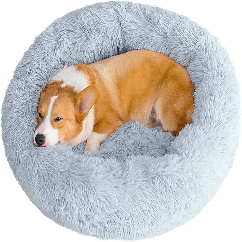 Rundes Haustierbett 40–110cm – Super Weich, für Hunde & Katzen