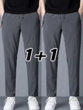 2er-Pack Herren Casual Hosen – Stretch, Elastischer Bund, Bequem