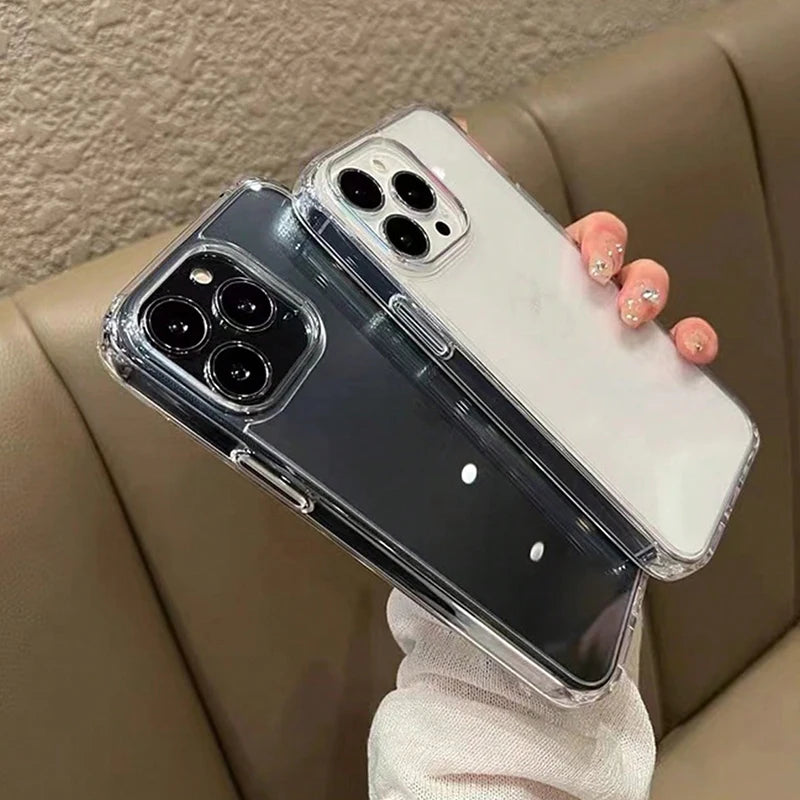 2er-Pack Acryl iPhone Schutzhülle – Transparent, Hochglanz – iPhone 7 bis 17