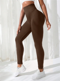 Seamless Knit Women Pants High Waist Stretchy Yoga Leggings Gym Workout Athletic Sports Fitness Trousers