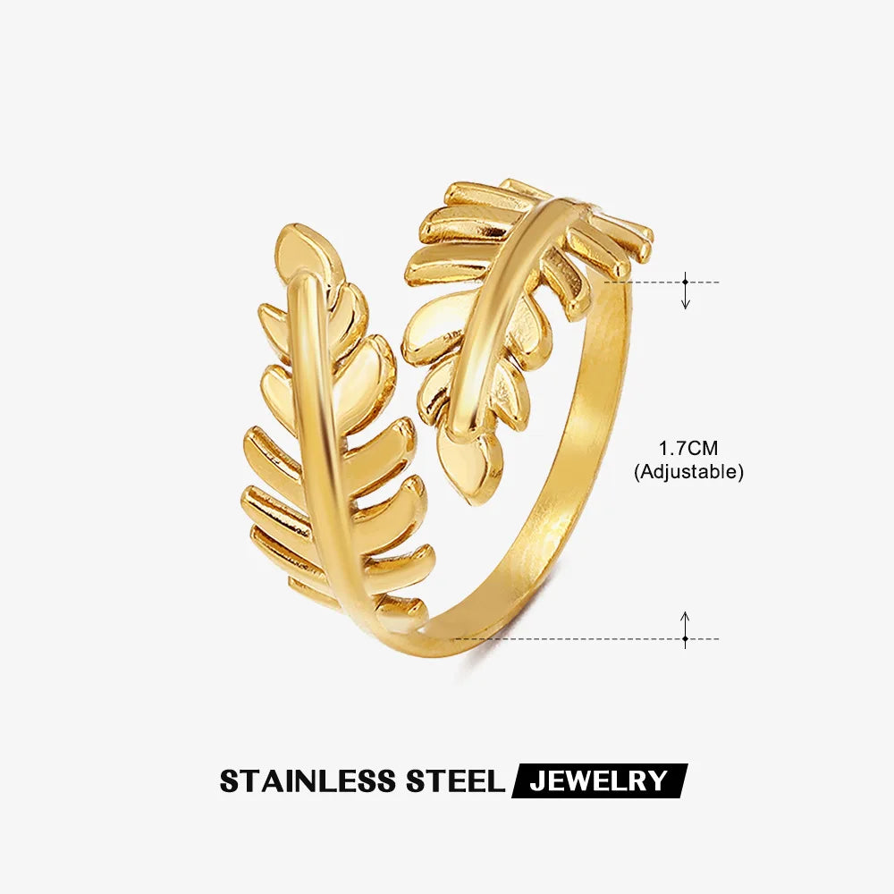 Edelstahl Ringe für Damen – 316L, Verstellbar, Muschel-Design