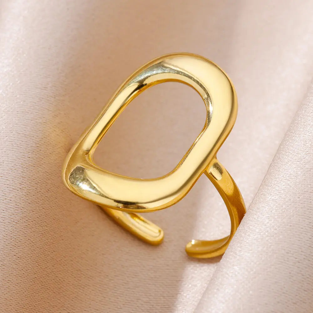 Edelstahl Ringe für Damen – 316L, Verstellbar, Muschel-Design