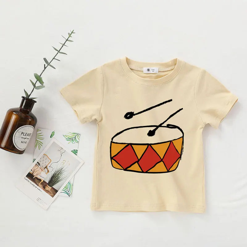 Kids T-shirt Summer 2026 Tops for Boys Short-sleeve Girls Shirts Cartoon Children Blouse Baby Tees Toddler Outerwear Clothes