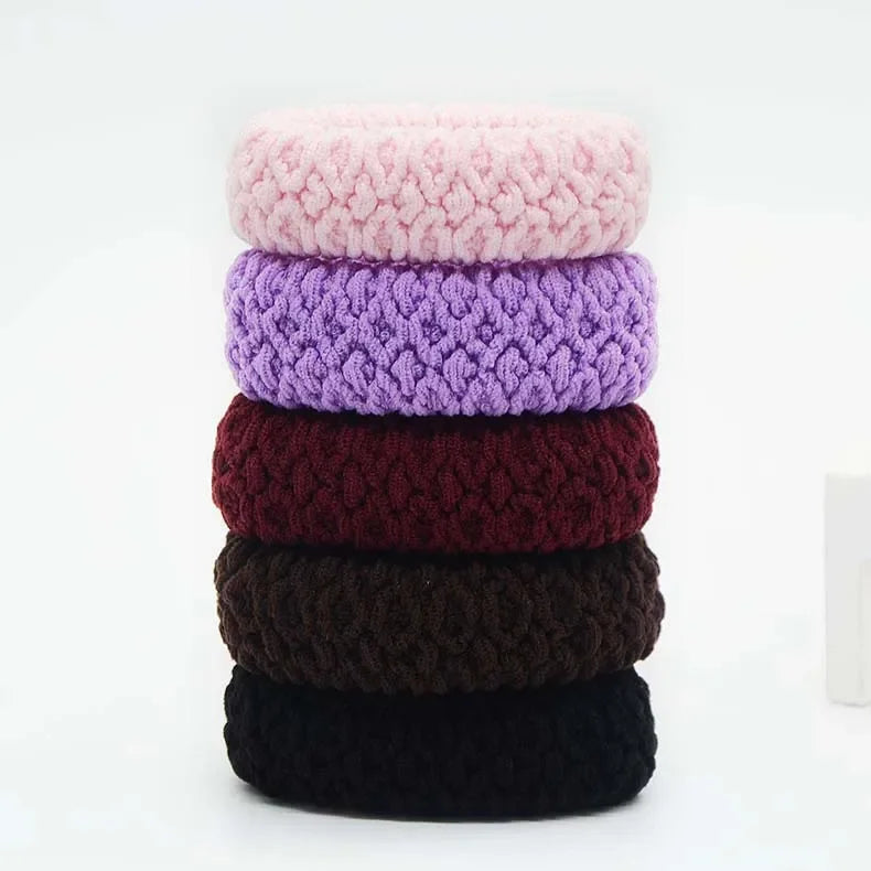 Schwarze Haargummis Set – Gummiband Haarringe für Damen & Herren