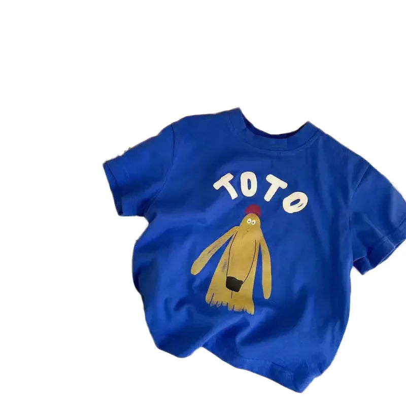 Kids T-shirt Summer 2026 Tops for Boys Short-sleeve Girls Shirts Cartoon Children Blouse Baby Tees Toddler Outerwear Clothes