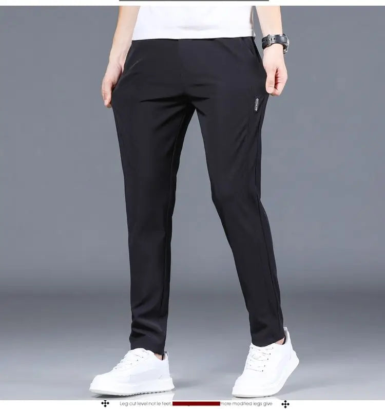 Ice Silk Herren Hose – Sommer, Casual, Atmungsaktiv, Slim Fit