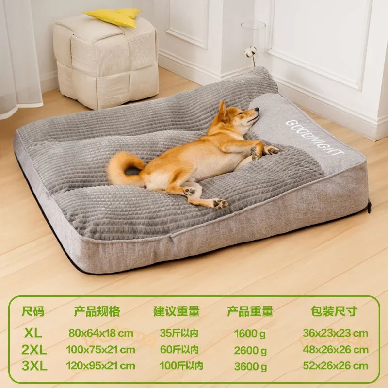 Hundebett Ganzjahres – Große Rassen, Abnehmbarer & Waschbarer Bezug