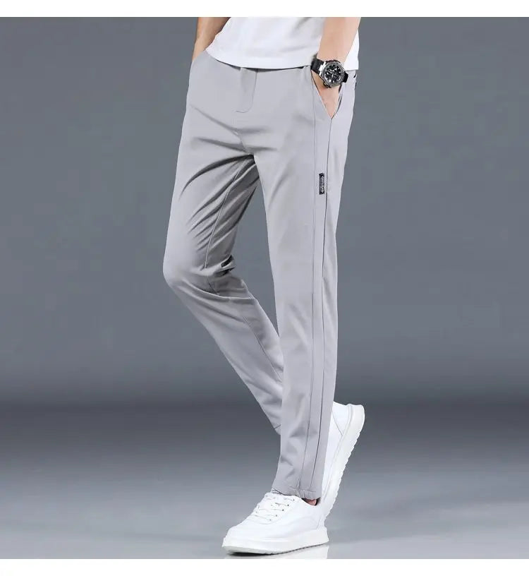 Ice Silk Herren Hose – Sommer, Casual, Atmungsaktiv, Slim Fit