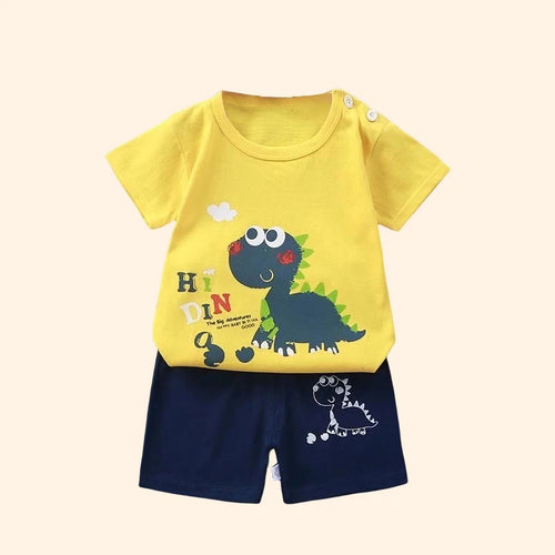 2-teiliges Sommer-Set für Kinder aus Baumwolle – Weiches Kurzarmshirt & Shorts