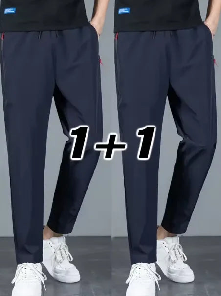 2er-Pack Herren Casual Hosen – Stretch, Elastischer Bund, Bequem