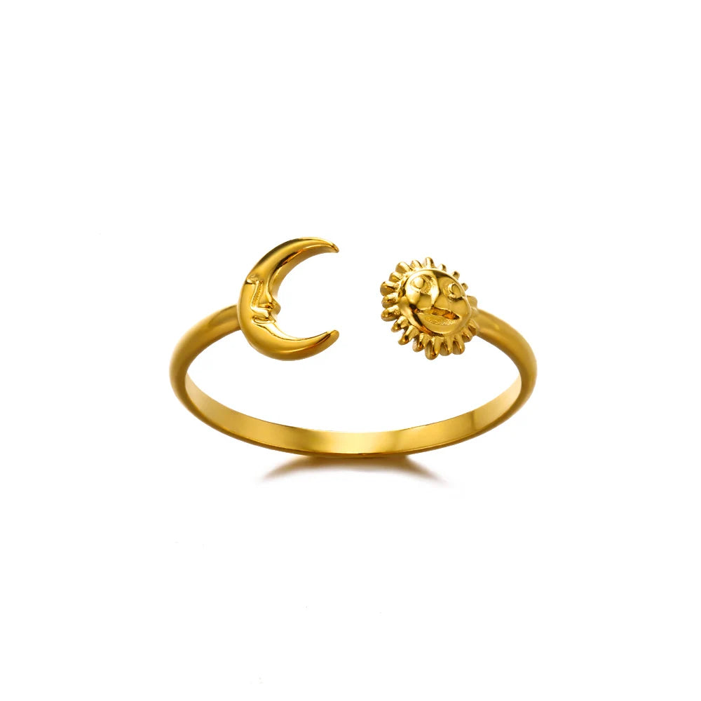 Edelstahl Ringe für Damen – 316L, Verstellbar, Muschel-Design