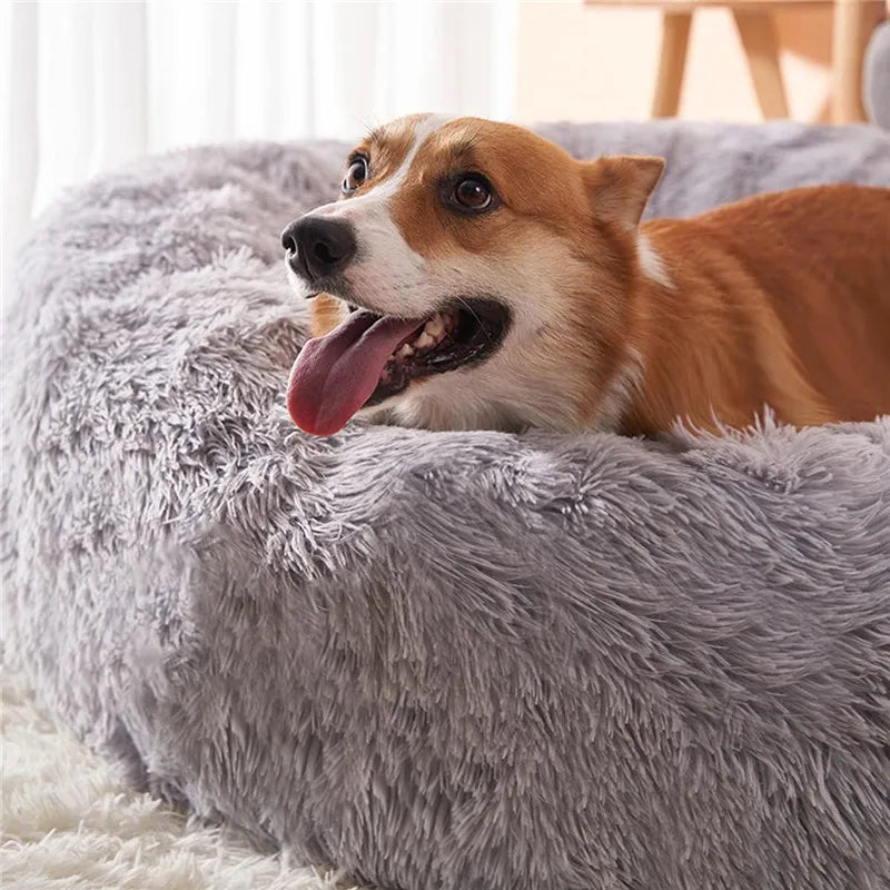 Rundes Haustierbett 40–110cm – Super Weich, für Hunde & Katzen