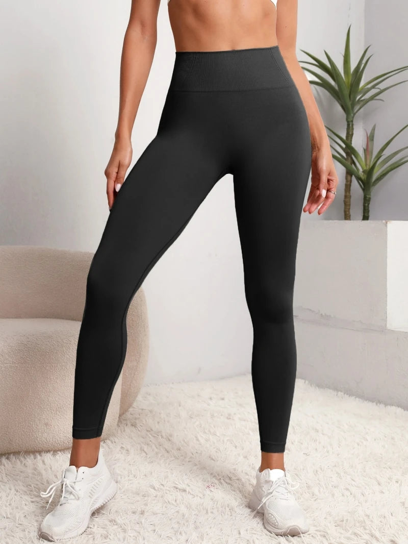 Women High Waist Butt‑Lifting Leggings – Tummy Control Soft Stretch Workout Pants