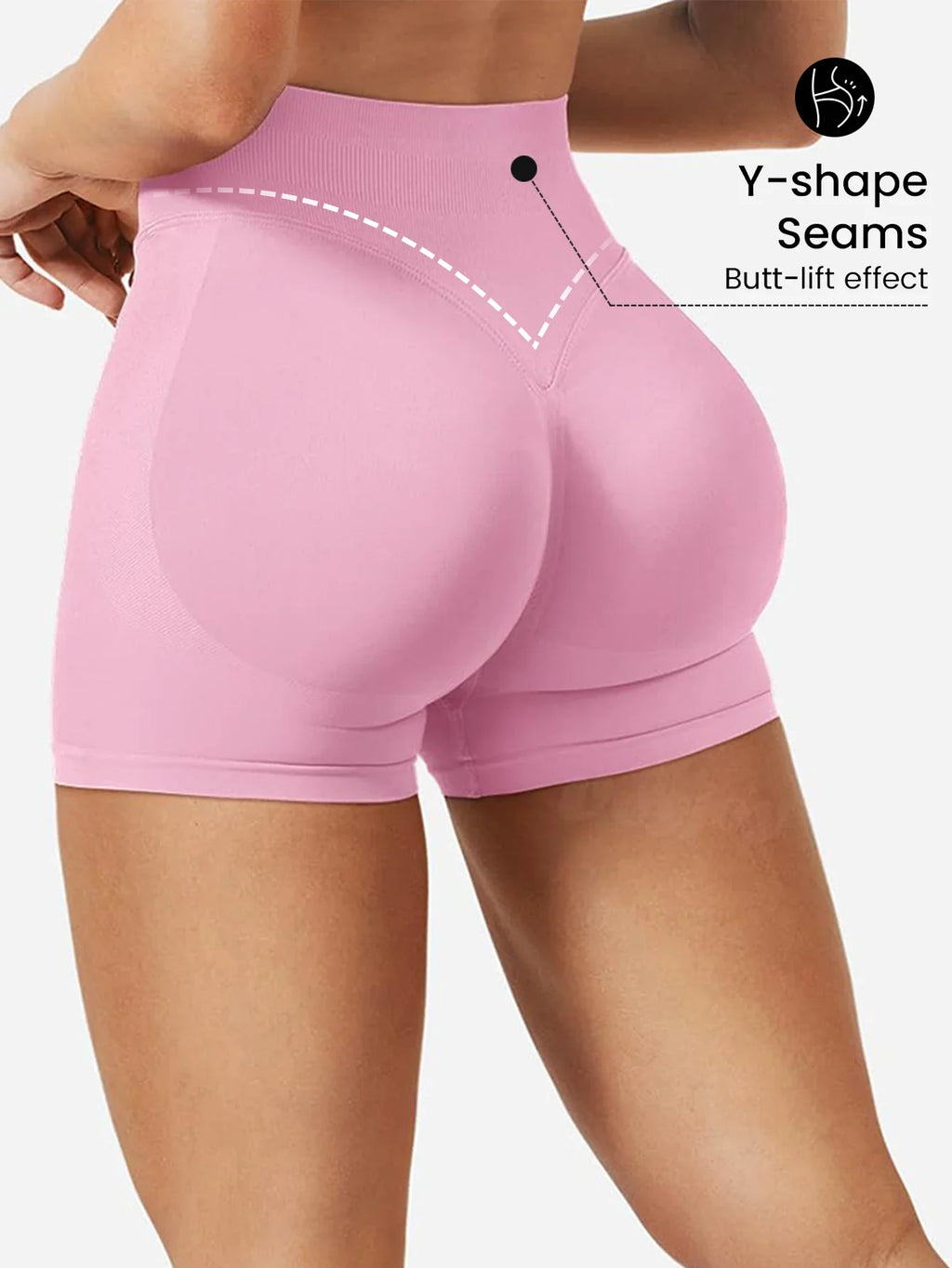 Pilates High‑Stretch Knit Shorts – Medium‑Intensity Training Fit with Peach‑Lift Design