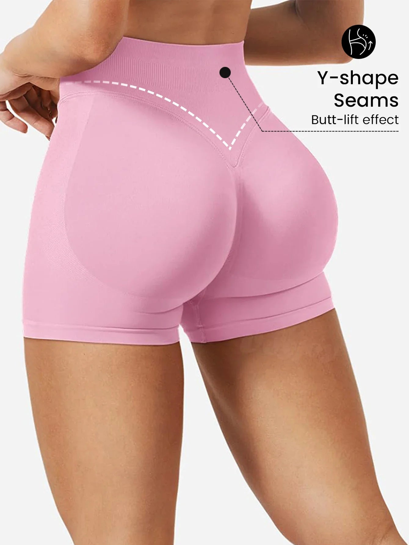 Pilates High‑Stretch Knit Shorts – Medium‑Intensity Training Fit with Peach‑Lift Design