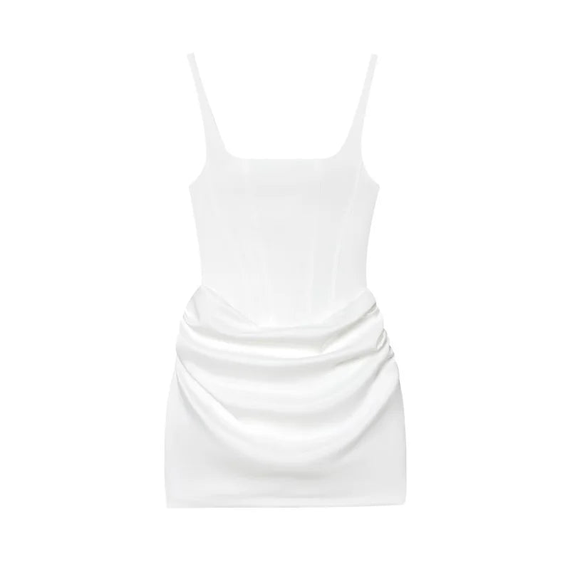 Damen Bodycon Minikleid – Träger, Sexy, Schnürdetails, Herbst 2025