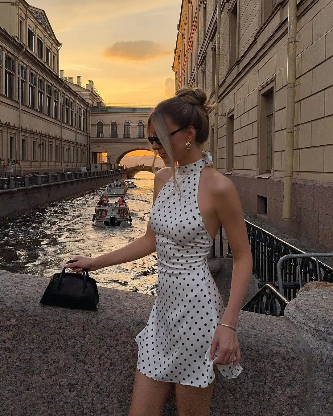 Retro Polka Dot Minikleid