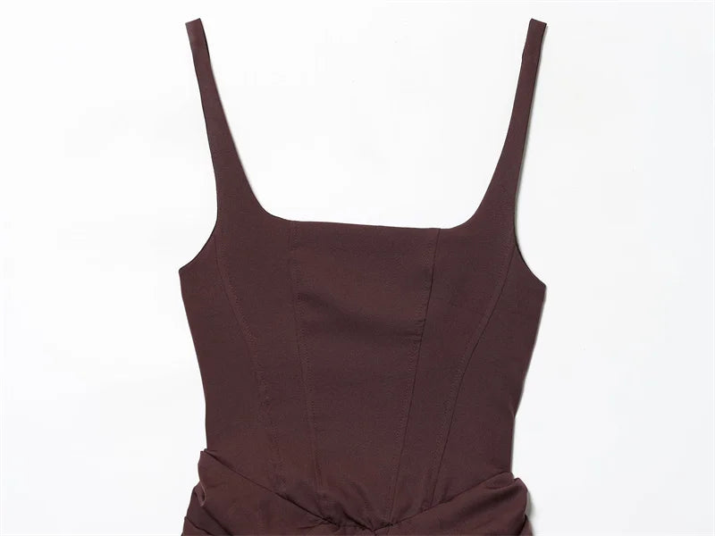 Damen Bodycon Minikleid – Träger, Sexy, Schnürdetails, Herbst 2025