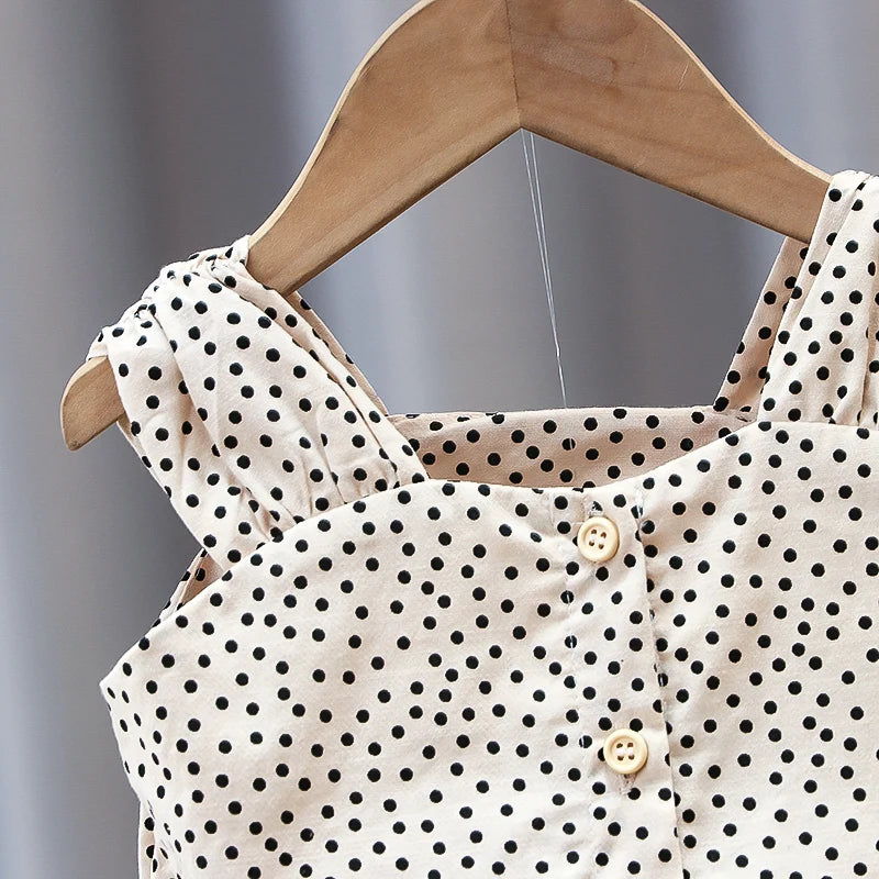 Fashion Baby Girls Clothes Sets Cotton Cute Toddler Kids Sleeveless 2 Pieces suits Summer