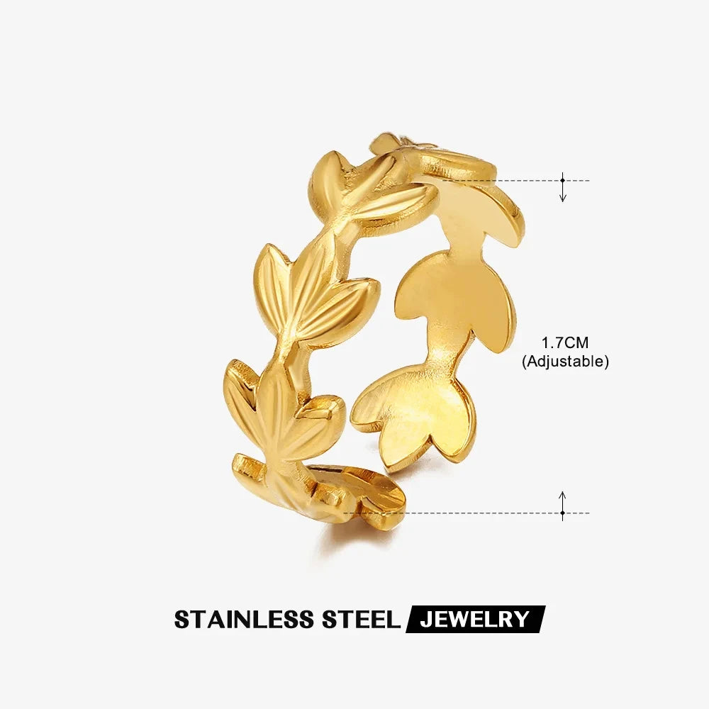 Edelstahl Ringe für Damen – 316L, Verstellbar, Muschel-Design