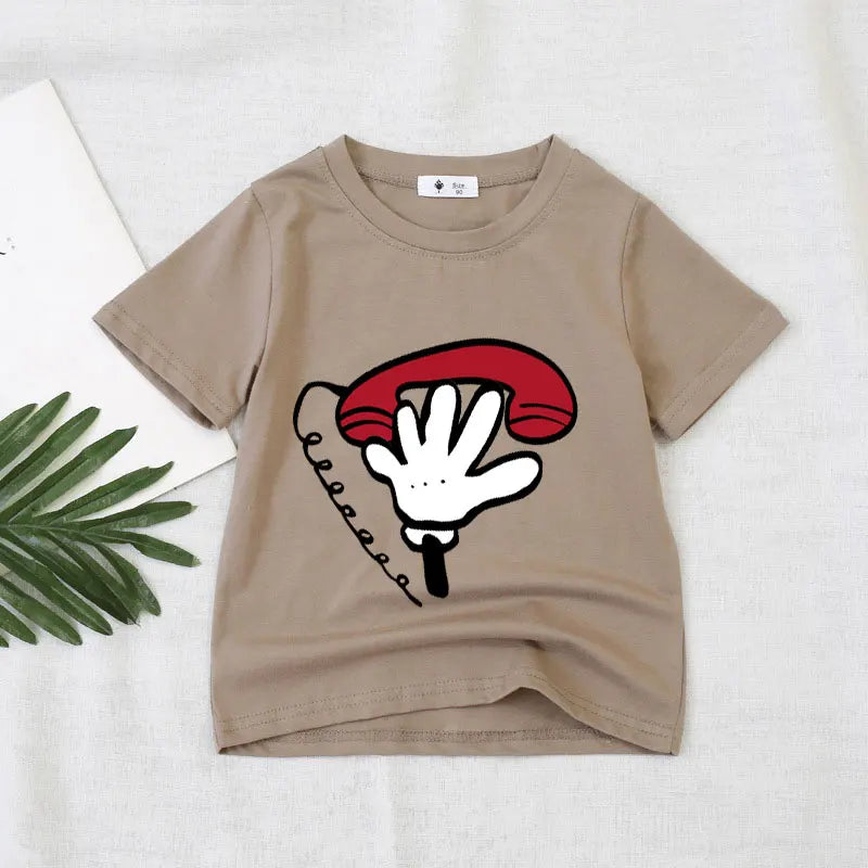 Kids T-shirt Summer 2026 Tops for Boys Short-sleeve Girls Shirts Cartoon Children Blouse Baby Tees Toddler Outerwear Clothes
