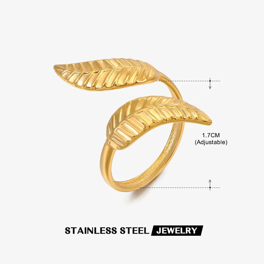 Edelstahl Ringe für Damen – 316L, Verstellbar, Muschel-Design