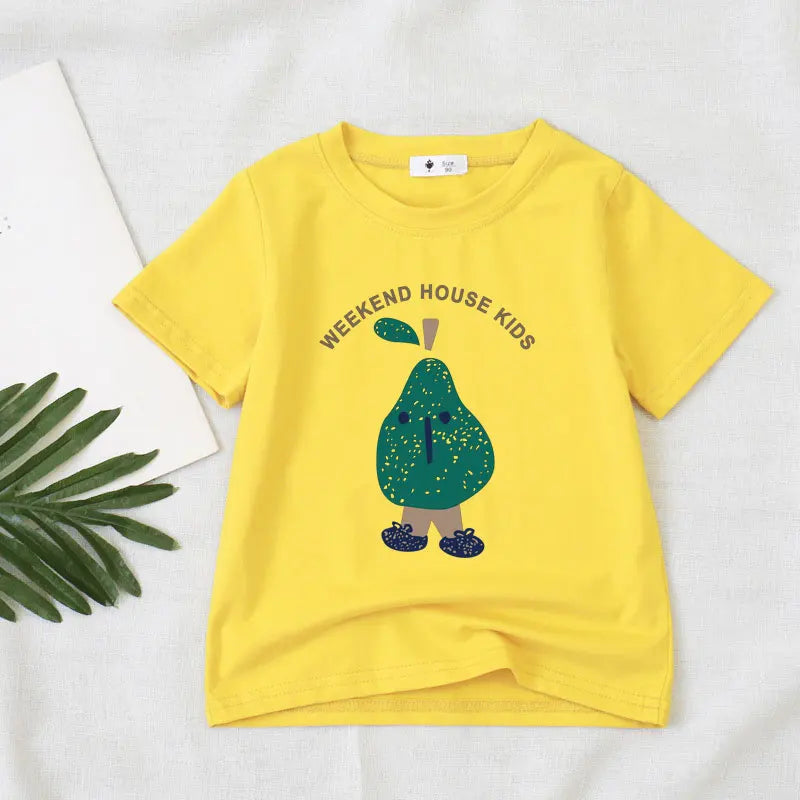 Kids T-shirt Summer 2026 Tops for Boys Short-sleeve Girls Shirts Cartoon Children Blouse Baby Tees Toddler Outerwear Clothes